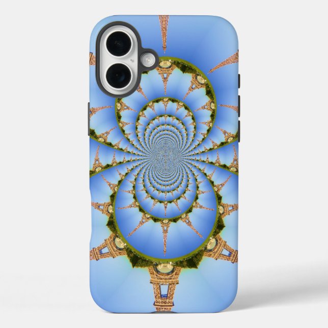 Coques Case-Mate iPhone France Paris Tour Eiffel Kaleidoscope Bleu Beau (Verso)