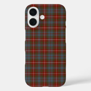 Coque Pour iPhone 16 Fraser de Lovat rouge foncé Reproduction Tartan