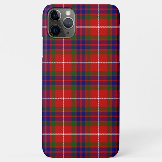 Coques Case-Mate iPhone Fraser tartan rouge vert bleu violet plaid (Dos)