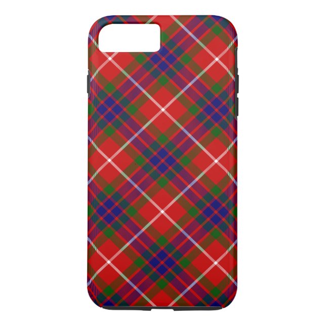 Coques Case-Mate iPhone Fraser tartan rouge vert bleu violet plaid (Dos)