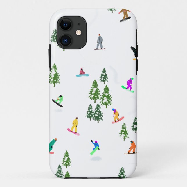 Coques Case-Mate iPhone Freeride Snowboarder Illustration de snowboard (Dos)