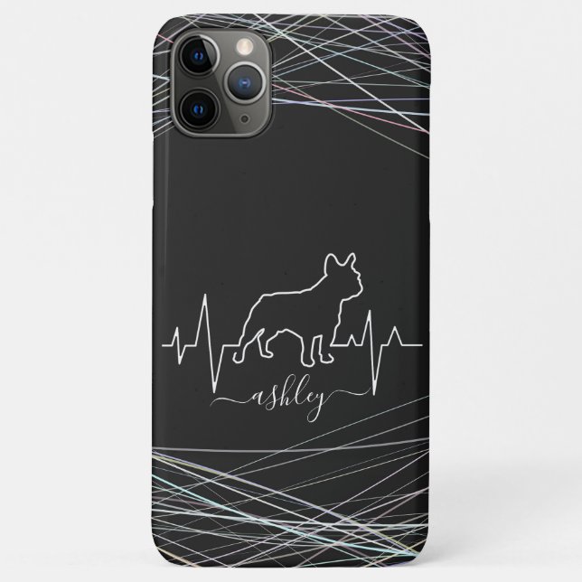 Coques Case-Mate iPhone French Bulldog est Cool Heartbeat Minimal Chien Lo (Dos)