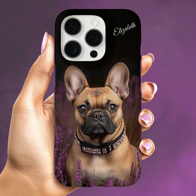 Coques Case-Mate iPhone French Bulldog Fawn Frenchie Personnalisé (French Bulldog Fawn Frenchie Personalized Case-Mate iPhone Case)