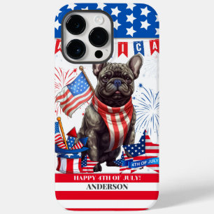 Coque Case-Mate iPhone French Bulldog Happy 4 juillet Amérique patriotiqu