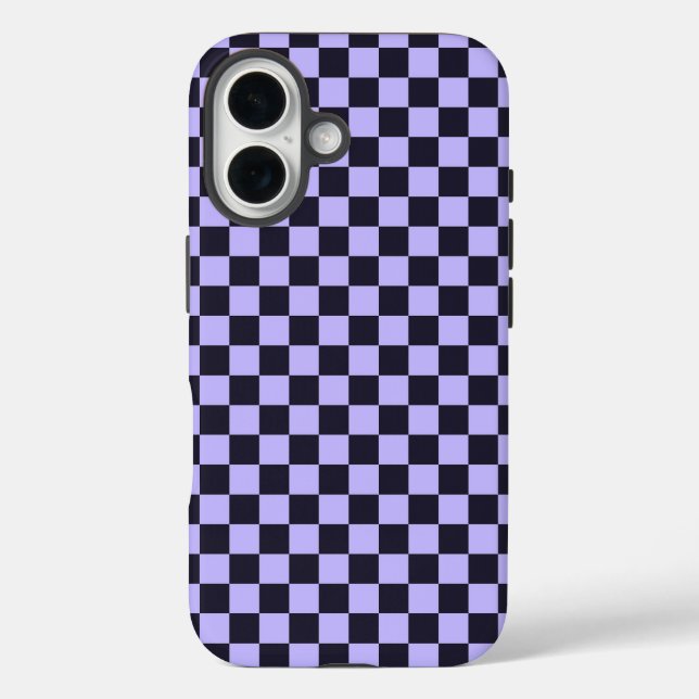 Coques Case-Mate iPhone French lilac checkerboard pattern (Verso)