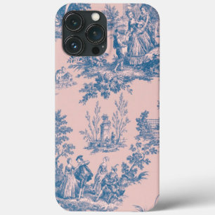 Case-Mate iPhone Case French toile de jouy rose et blanc élégant