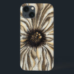 Etui iPhone 13 Fresque de Flowerhead sur l'arrière - plan<br><div class="desc">Un grand flowerhead compose la majorité de ce fresque. Le repos sur un arrière - plan bronzage le morceau a une sensation très rustique. Ceci ferait une belle addition à n'importe quelle maison !</div>