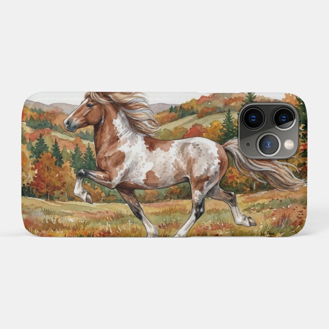 Coques Case-Mate iPhone Freya Icelandic Horse in Autumn Forest (Dos (Horizontal))