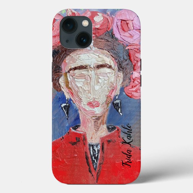 Coques Case-Mate iPhone Frida Kahlo Original Fleur Rouge rose Faceless  (Verso)