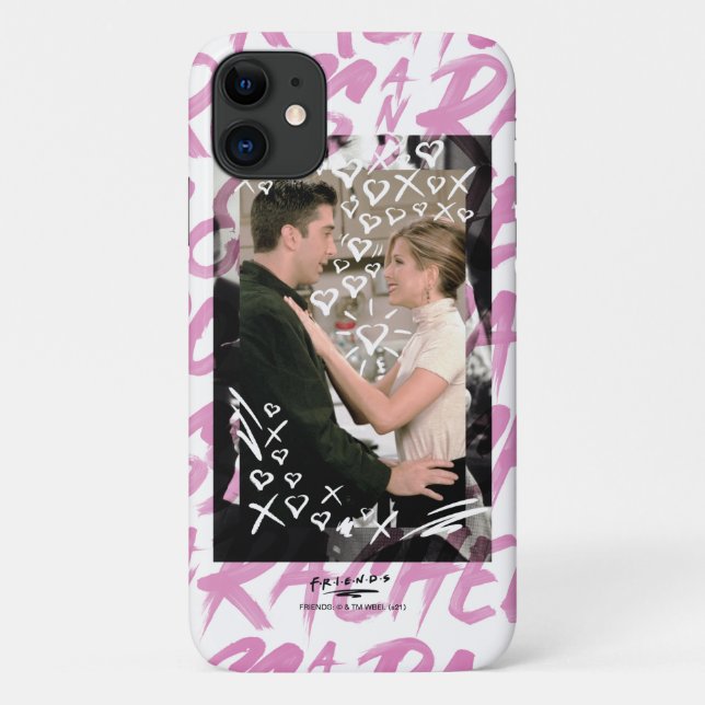 Coques Case-Mate iPhone FRIENDS™ | Ross et Rachel dessinent des cœurs (Dos)