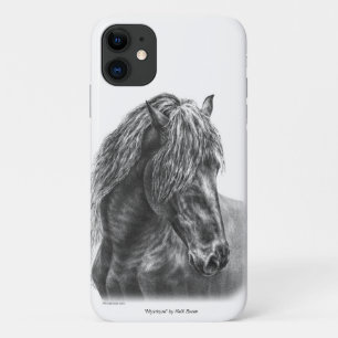 Case-Mate iPhone Case Friesian Horse Portrait Wavy Mane