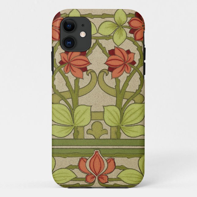 Coques Case-Mate iPhone Frieze Bordure Art Nouveau Floral (Dos)