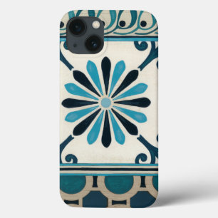 Etui iPhone 13 Frise Non-Embellie II d'indigo