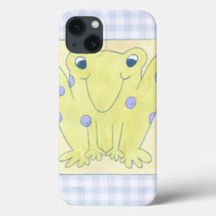 Etui iPhone 13 Frog Trio on Gingham Cloth