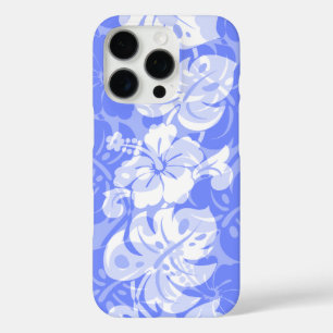 Coque iPhone 16 Pro Frontière de Kalakaua Hibiscus d'Hawaii Périwinkle