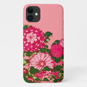 Case-Mate iPhone Case Frontière des fleurs japonaises, Fuchsia et Coral 