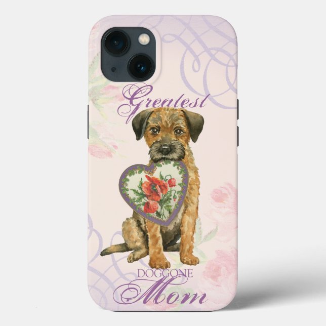 Coques Case-Mate iPhone Frontière Terrier Heart Maman (Verso)