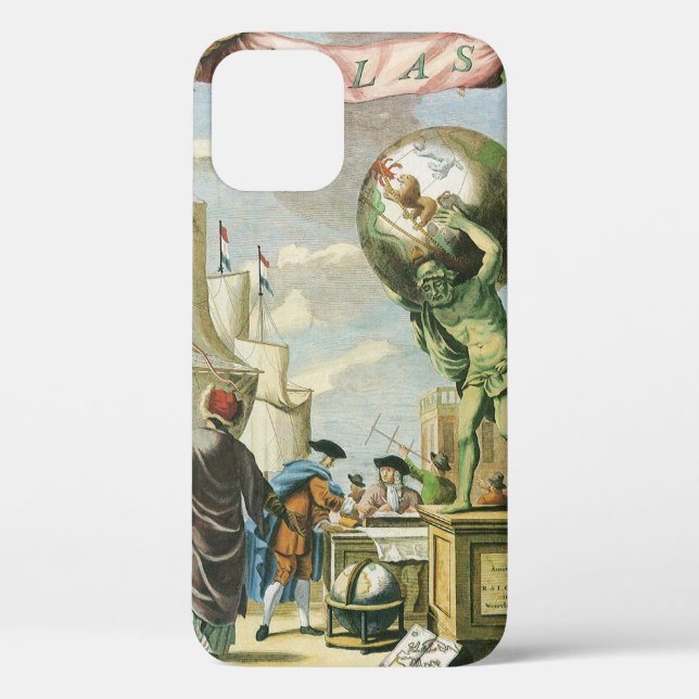 Coques Case-Mate iPhone Frontispice d'Atlas de l'Ère Baroque Vintage Globe (Verso)