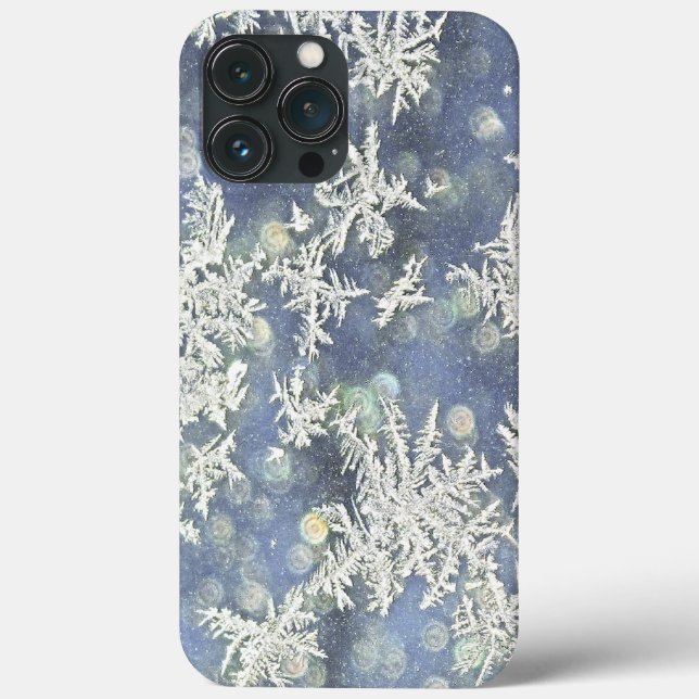 Coques Case-Mate iPhone Frost Frost Flakes Blue Macro Nature Photographie (Verso)