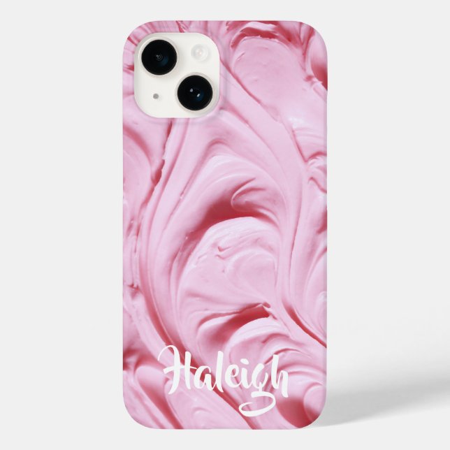 Coques Case-Mate iPhone Frosting Cupcake rose Personnalisé (Verso)