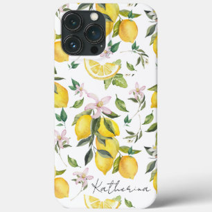 Case-Mate iPhone Case Fruit au citron et aquarelle Motif Feuille