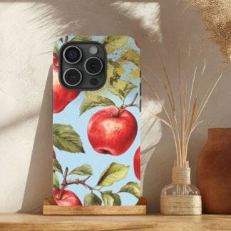 Coque Case-Mate iPhone Fruit coloré Pastel Bleu, Rouge et Or Pomme