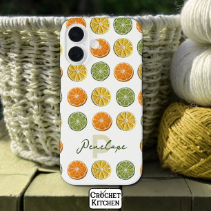 Coque Pour iPhone 16 Fruit de Crochet frais moderne Nom des tranches d'