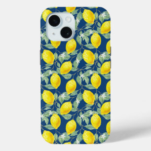 COQUE Case-Mate iPhone FRUITS CITRONS FOND BLEU