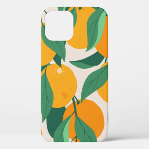 Case-Mate iPhone Case Fruits d'orange et motif sans couture feuille