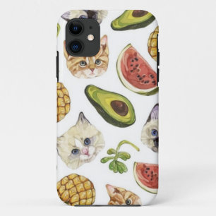 Coques Pour iPhone Fruity Kitty et Avocado iPhone 5/5S, à peine là