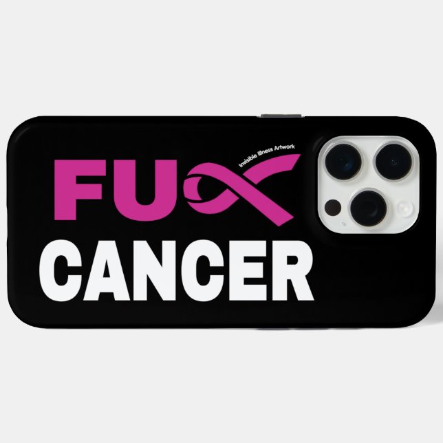 Coques Case-Mate iPhone FU CANCER...Cancer du sein (Verso (horizontal))