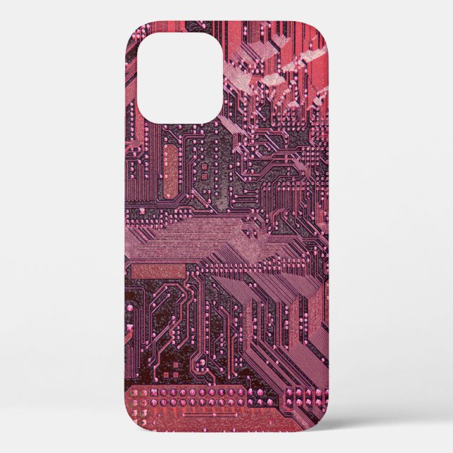 Coques Case-Mate iPhone Fuchsia Cyber Circuit Board Tech Art Electronique (Verso)