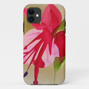 Case-Mate iPhone Case Fuchsia pop art watercolour flower