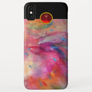 Coque Case-Mate Pour iPhone FUCHSIA ROSE BLEU ABSTRAIT Roue rubis pierre