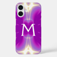 FUCHSIE ROSE VAGUES FRACTALES VITESSE MONOGRAMME