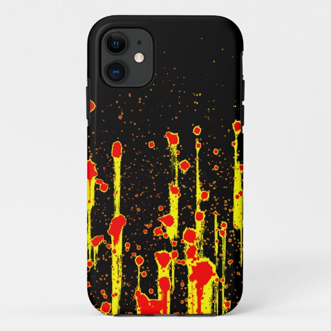 Coques Case-Mate iPhone Fuir Néon Jaune Rouge Abstrait Art Sentez-le (Dos)