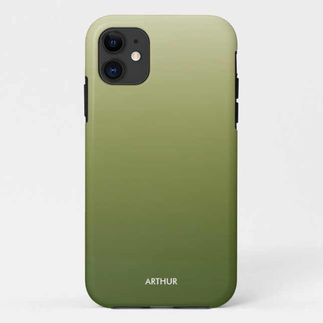 Coques Case-Mate iPhone Fumé vert dégradé Ombre personnalisé (Dos)