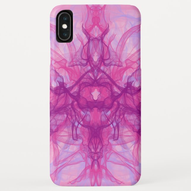 Coques Case-Mate iPhone FUMÉE ROSE - Art fractal moderne et abstrait - (Dos)