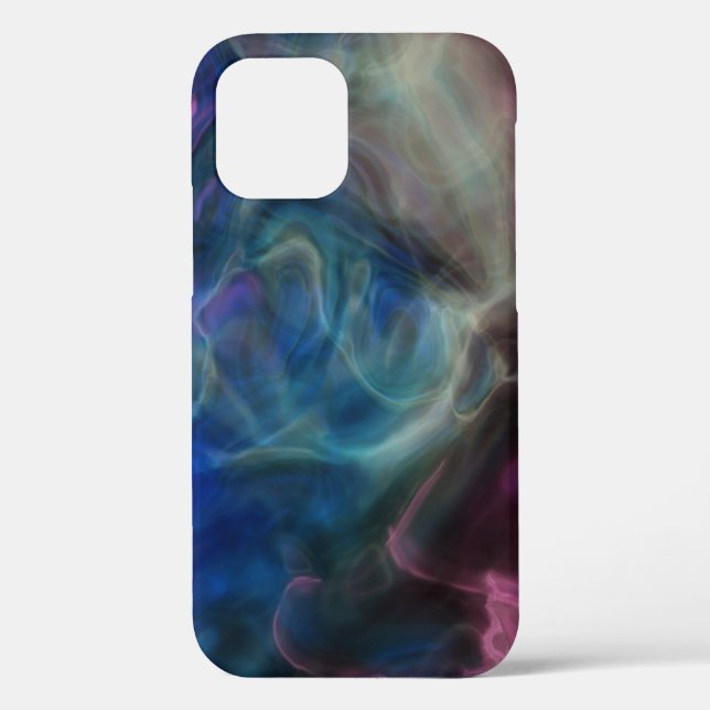 Coques Case-Mate iPhone fumée rose et bleue abstraite (Verso)