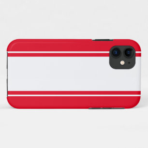 Case-Mate iPhone Case Fun athlétique des années 70 Rouge vif rayures bla