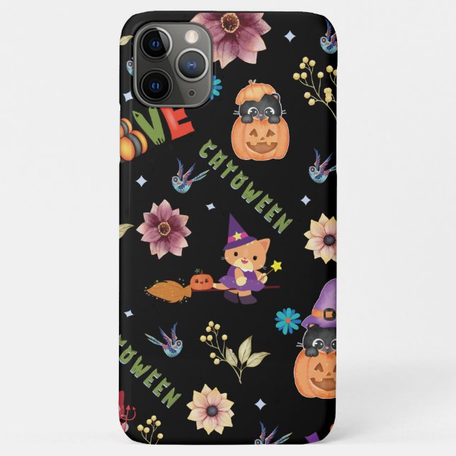 Coques Case-Mate iPhone Fun Casquette violet Catoween, mignon Citrouille o (Dos)