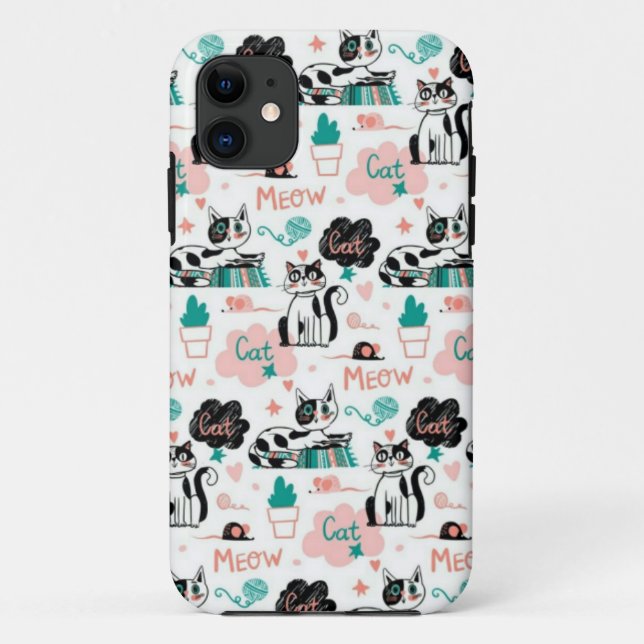 Coques Case-Mate iPhone Fun Cat téléphone case (Dos)