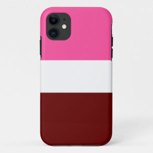 Case-Mate iPhone Case Fun Chic rose vif Profond Rouge Blanc rayures