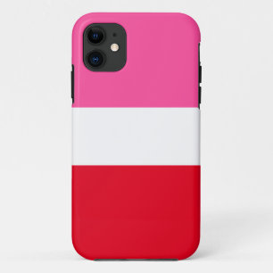 Case-Mate iPhone Case Fun Chic rose vif Sporty Rouge Blanc Large Stripes