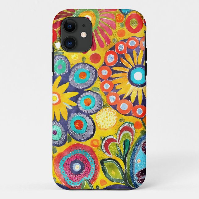 Coques Case-Mate iPhone Fun Hippie à motif de fleur (Dos)
