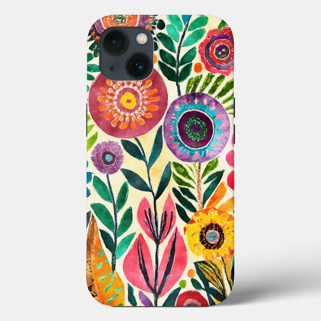 Coques Case-Mate iPhone Fun Hippie à motif de fleur (Verso)