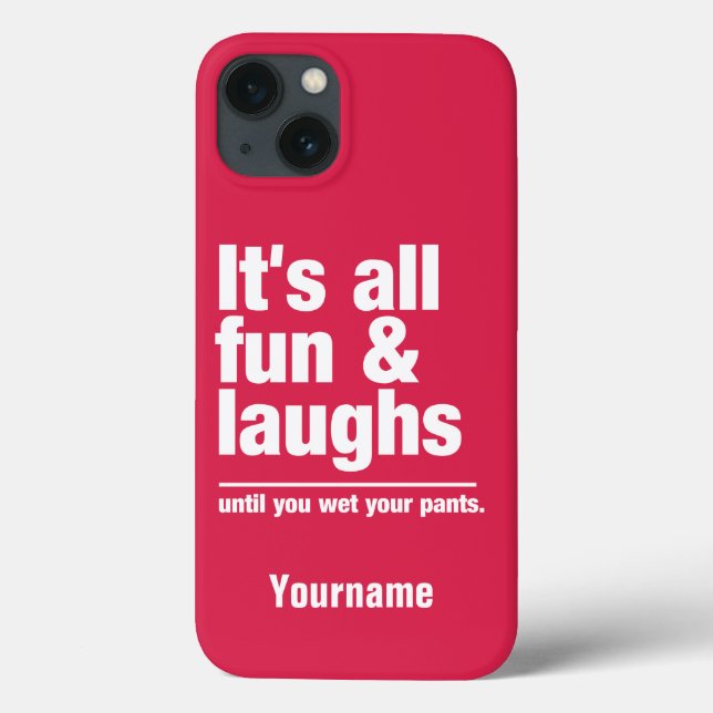 Coques Case-Mate iPhone FUN & LAUGHS personnalisés nom et couleurs des boî (Verso)