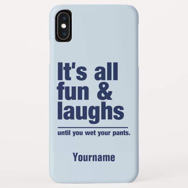 Coques Case-Mate iPhone FUN & LAUGHS personnalisés nom et couleurs des boî (Dos)