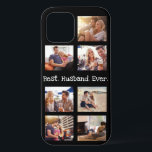 Case-Mate iPhone Case Fun Photo Meilleur Mari Collage Personnalisé Noir<br><div class="desc">Fun photo meilleur mari jamais photo collage photo design noir personnalisé. Changez la photo et changez le texte "Meilleur. Mari. Jamais." et si vous voulez. Cliquez simplement sur Personnaliser ci-dessus. Idéal pour Noël, anniversaires, anniversaire ou simplement parce que. Changez les 7 photos de votre mari favori en photos et/ou photos...</div>