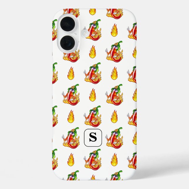 Coques Case-Mate iPhone Fun Pompier blanc Fun Rouge & Jaune Flamme Design (Verso)